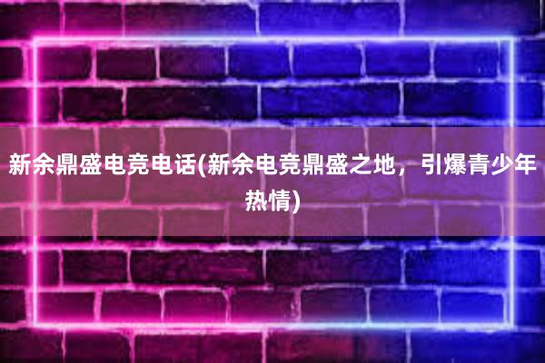 新余鼎盛电竞电话(新余电竞鼎盛之地，引爆青少年热情)