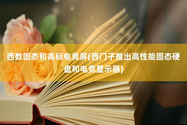 西数固态和高标电竞屏(西门子推出高性能固态硬盘和电竞显示器)