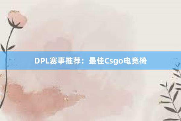 DPL赛事推荐：最佳Csgo电竞椅