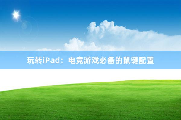 玩转iPad：电竞游戏必备的鼠键配置